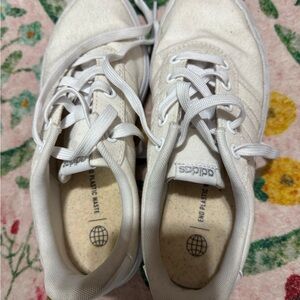 Adidas White Canvas Sneakers